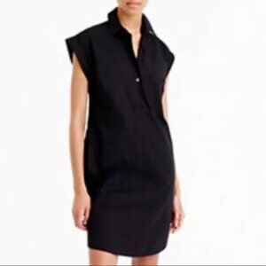 J.Crew Cotton Poplin Cuffed Shortsleeve Shirt Dress